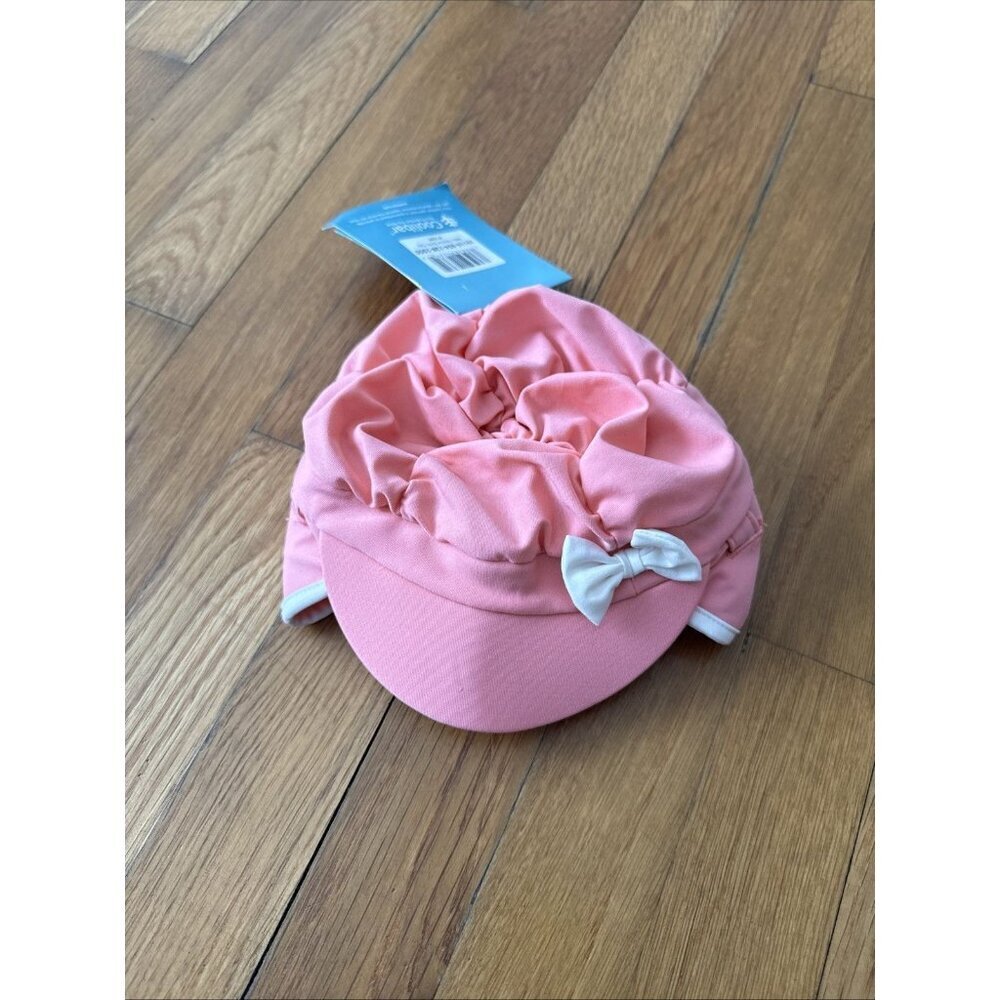 Coolibar Girl's Pink Baby Paddle Swim Cap UPF 50+ Size 6-12 M